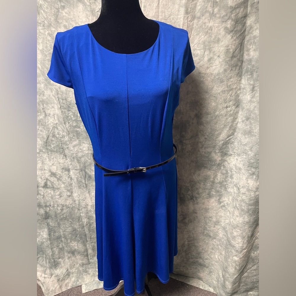 Blue sleeveless dress